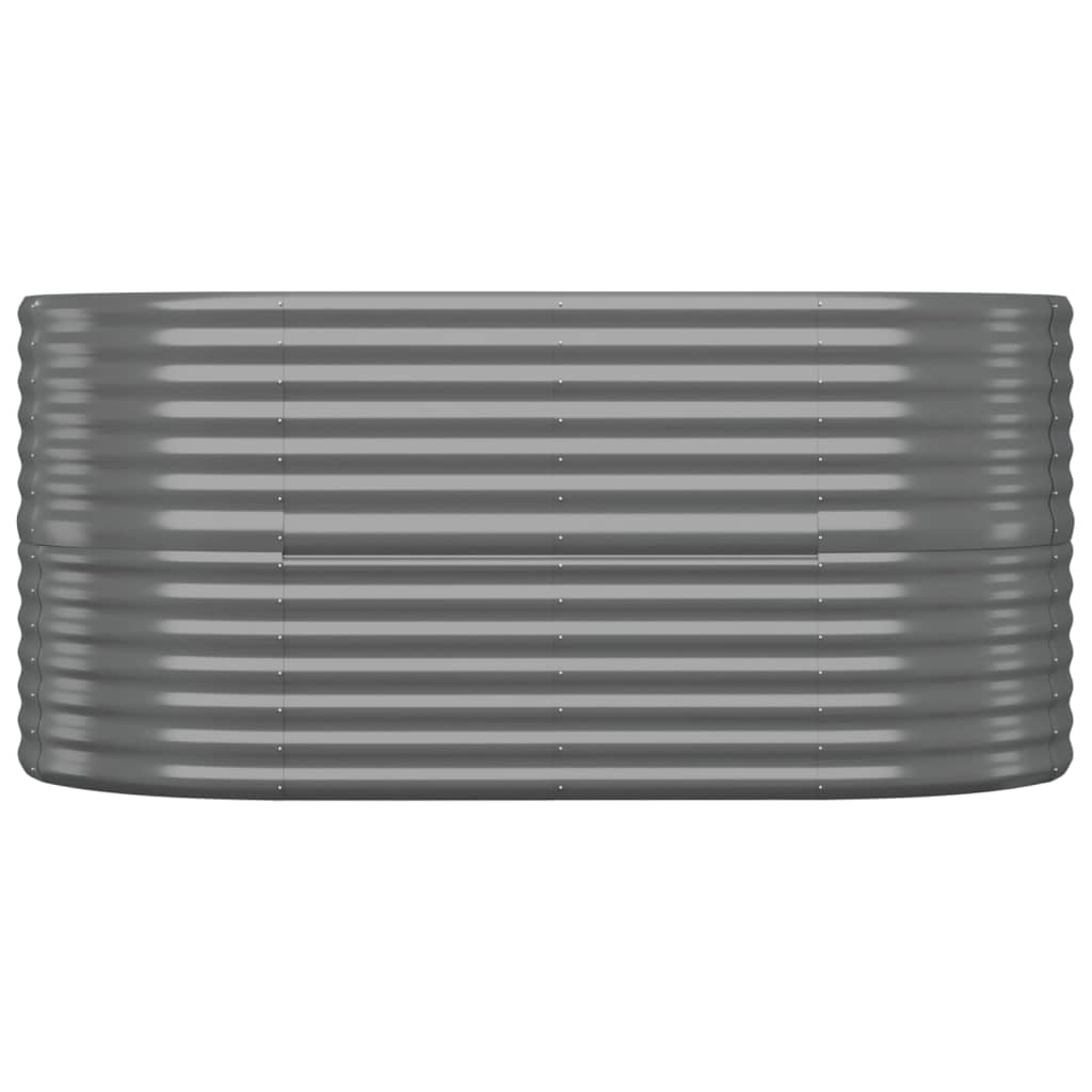 Plantenbak 152X80X68 Cm Gepoedercoat Staal Grijs