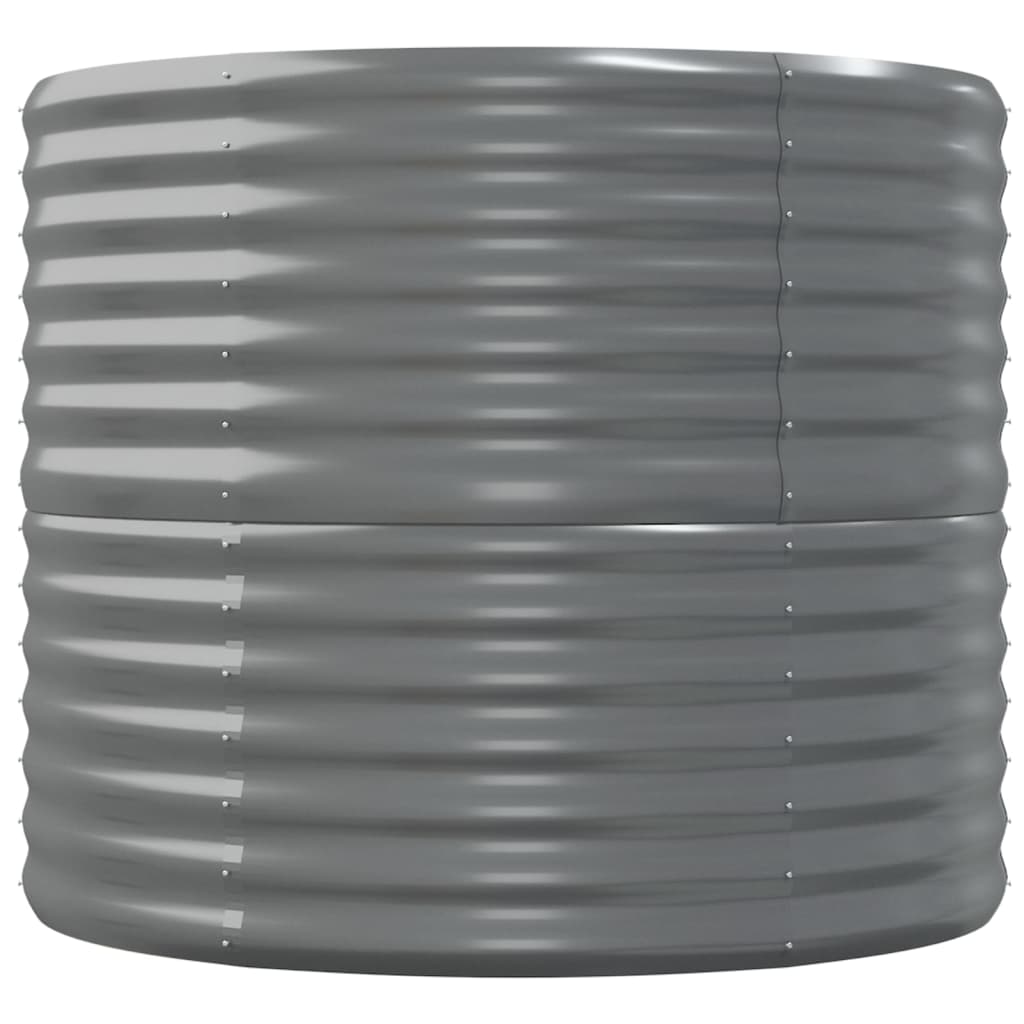 Plantenbak 152X80X68 Cm Gepoedercoat Staal Grijs