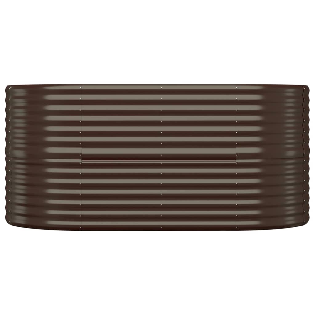 Plantenbak 152X80X68 Cm Gepoedercoat Staal Bruin