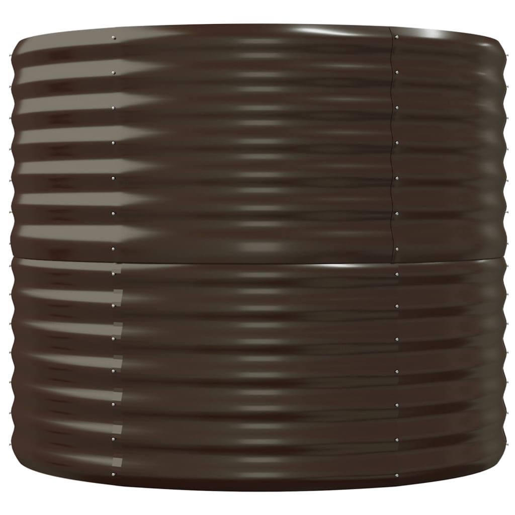 Plantenbak 152X80X68 Cm Gepoedercoat Staal Bruin