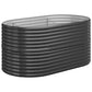 Plantenbak 152X80X68 Cm Gepoedercoat Staal Antracietkleurig
