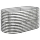 Plantenbak 152X80X68 Cm Gepoedercoat Staal Zilverkleurig
