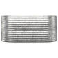 Plantenbak 152X80X68 Cm Gepoedercoat Staal Zilverkleurig