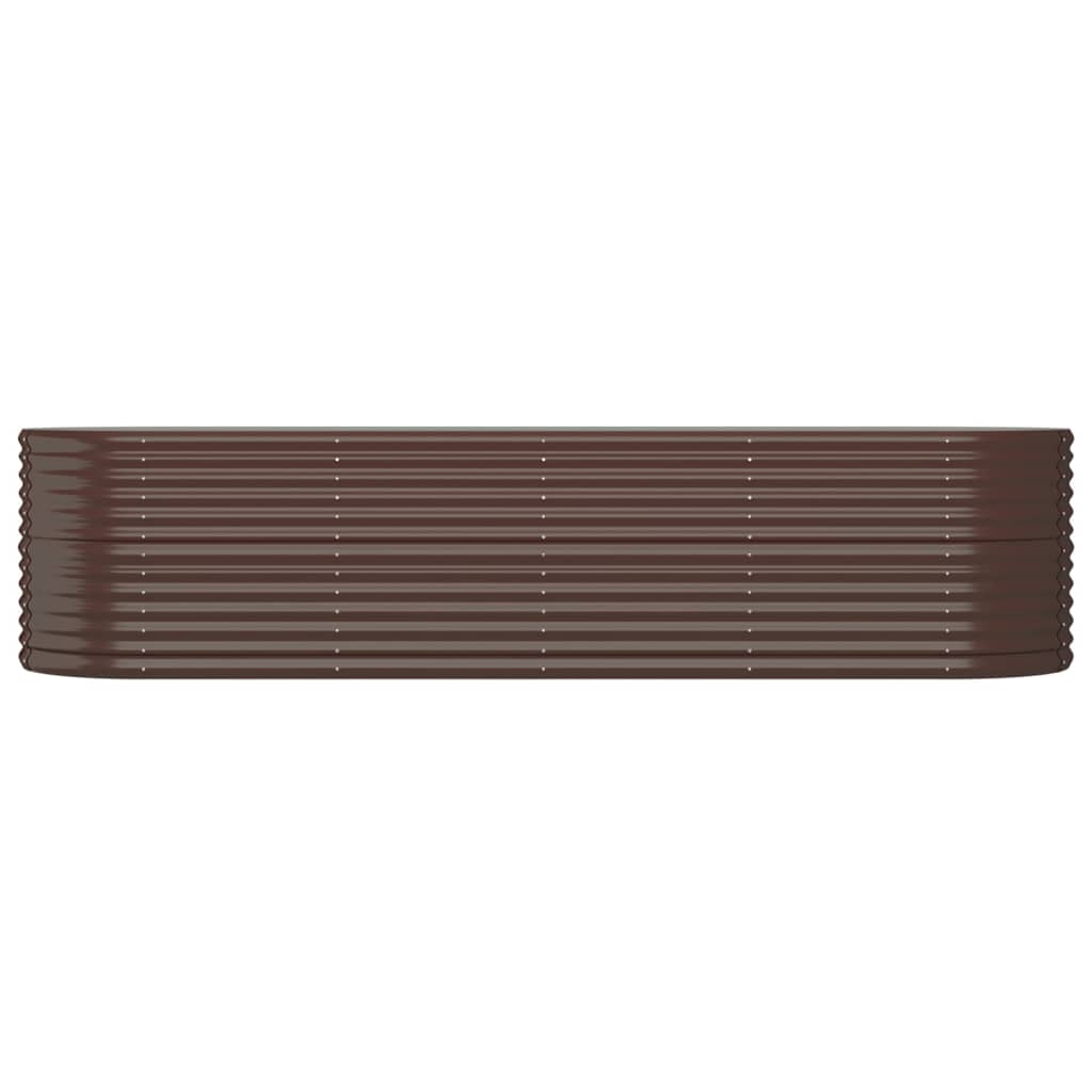 Plantenbak 296X80X68 Cm Gepoedercoat Staal Bruin