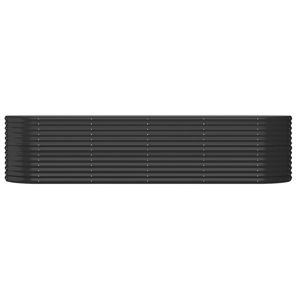 Plantenbak 296X80X68 Cm Gepoedercoat Staal Antracietkleurig