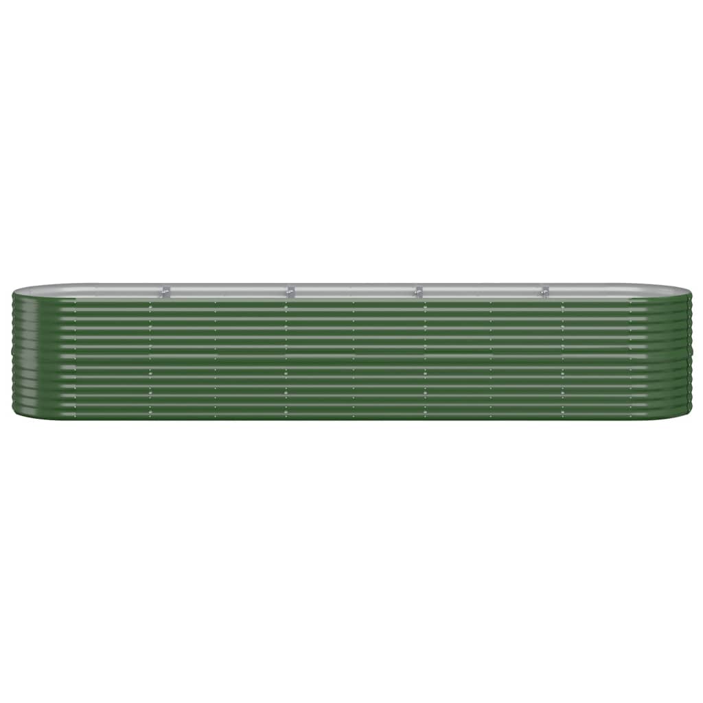Plantenbak 368X80X68 Cm Gepoedercoat Staal Groen