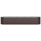 Plantenbak 368X80X68 Cm Gepoedercoat Staal Bruin