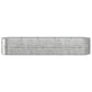 Plantenbak 368X80X68 Cm Gepoedercoat Staal Zilverkleurig