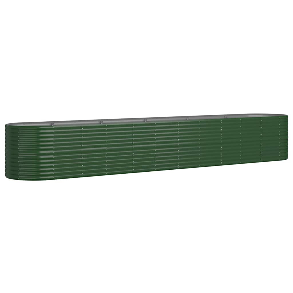 Plantenbak 440X80X68 Cm Gepoedercoat Staal Groen