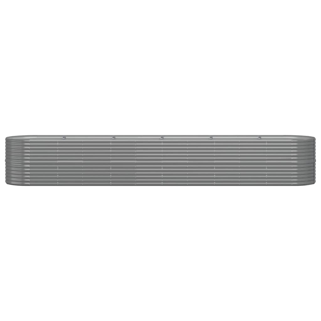 Plantenbak 440X80X68 Cm Gepoedercoat Staal Grijs
