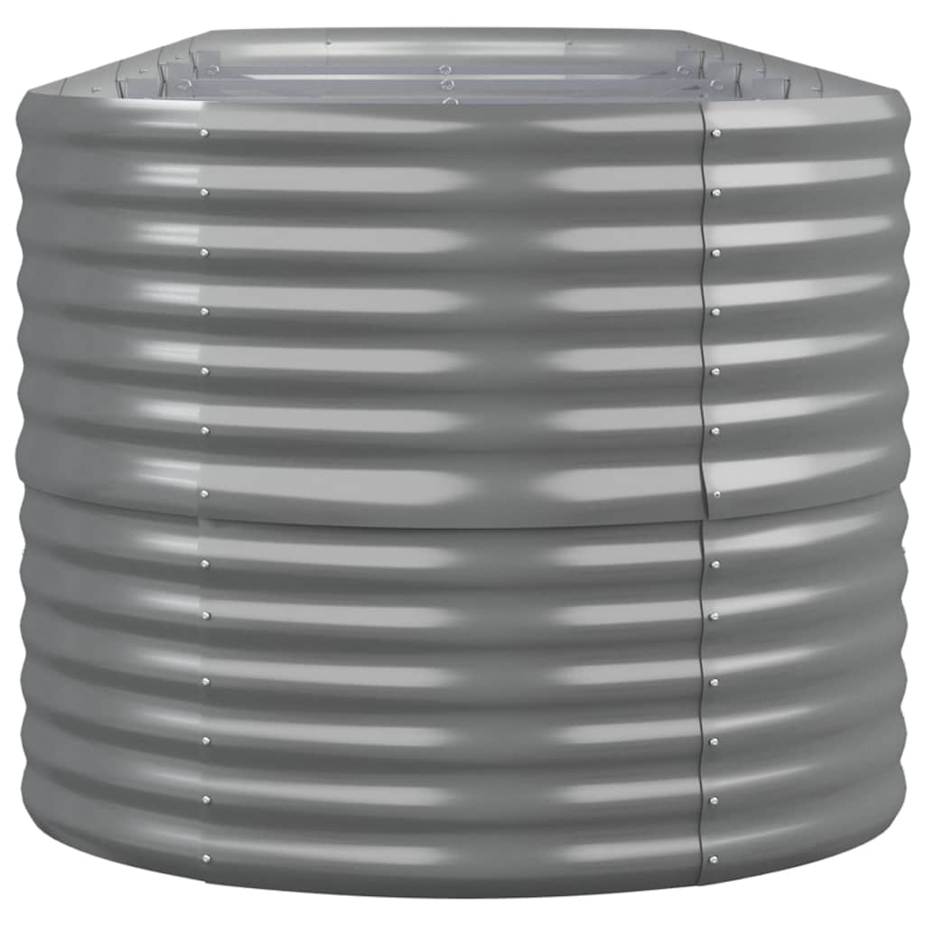 Plantenbak 440X80X68 Cm Gepoedercoat Staal Grijs