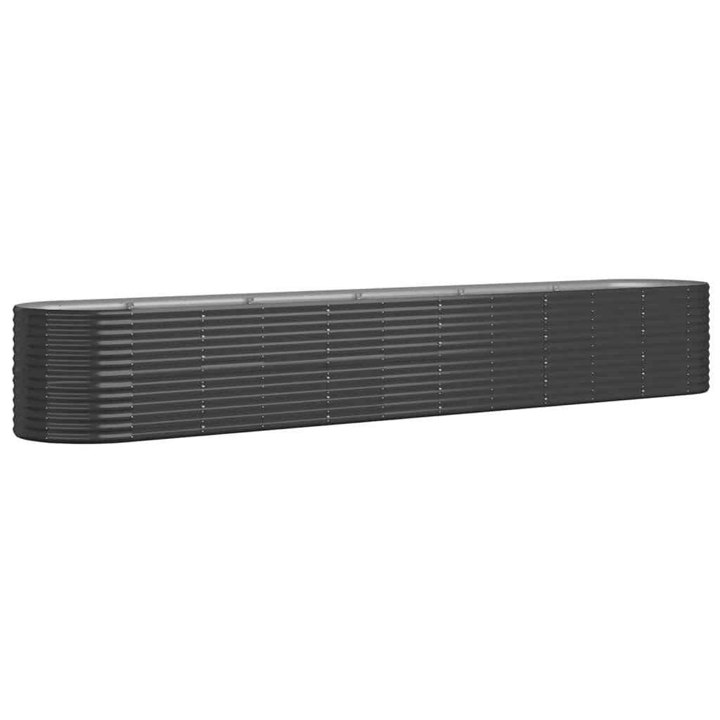 Plantenbak 440X80X68 Cm Gepoedercoat Staal Antracietkleurig