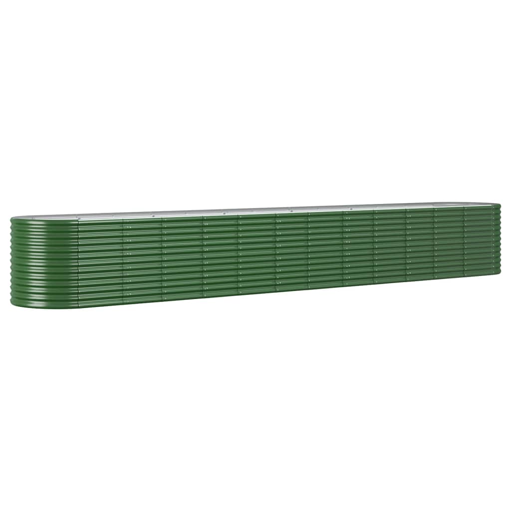 Plantenbak 512X80X68 Cm Gepoedercoat Staal Groen