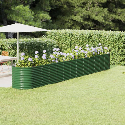 Plantenbak 512X80X68 Cm Gepoedercoat Staal Groen