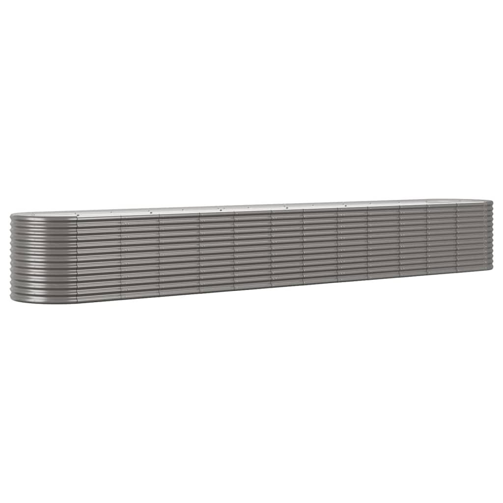 Plantenbak 512X80X68 Cm Gepoedercoat Staal Grijs