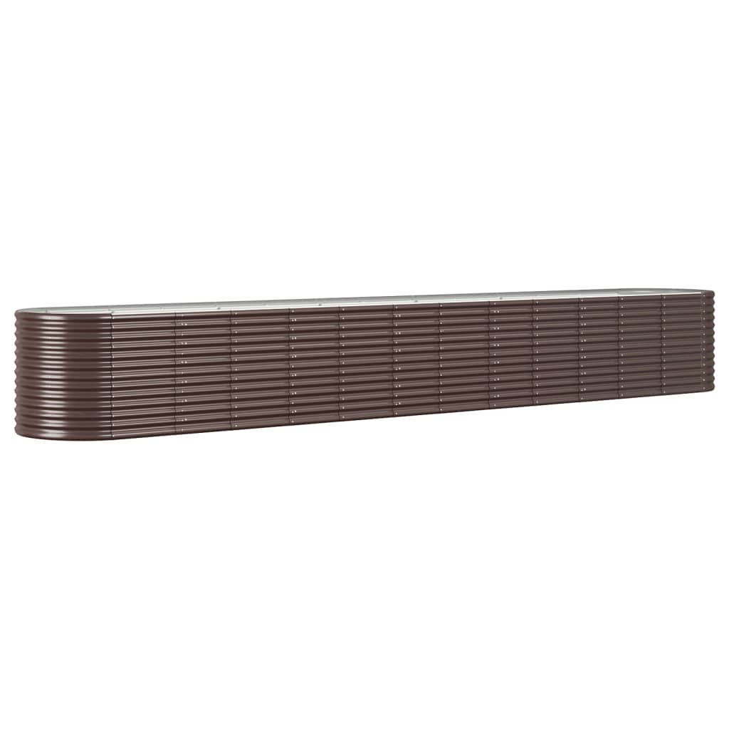 Plantenbak 512X80X68 Cm Gepoedercoat Staal Bruin