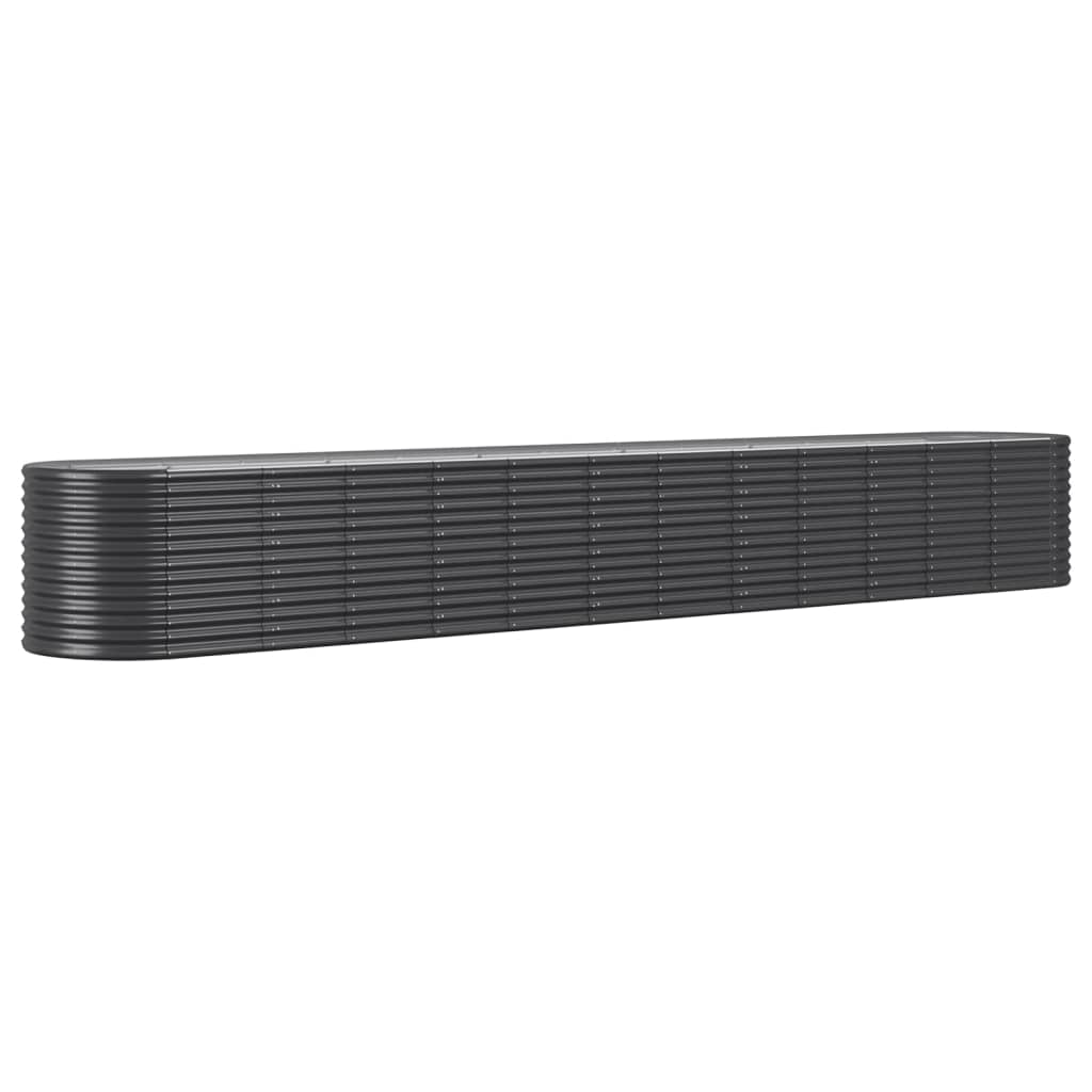 Plantenbak 512X80X68 Cm Gepoedercoat Staal Antracietkleurig