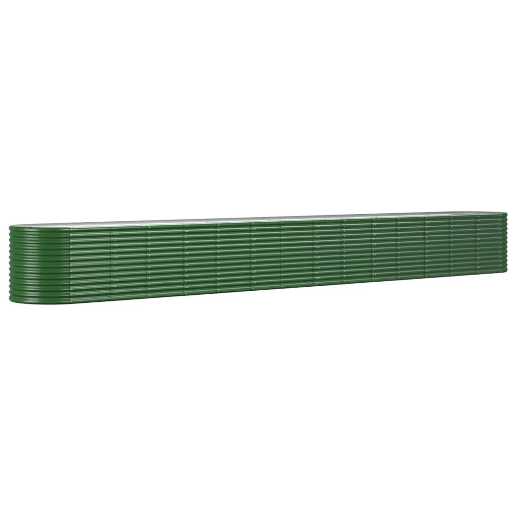 Plantenbak 620X80X68 Cm Gepoedercoat Staal Groen