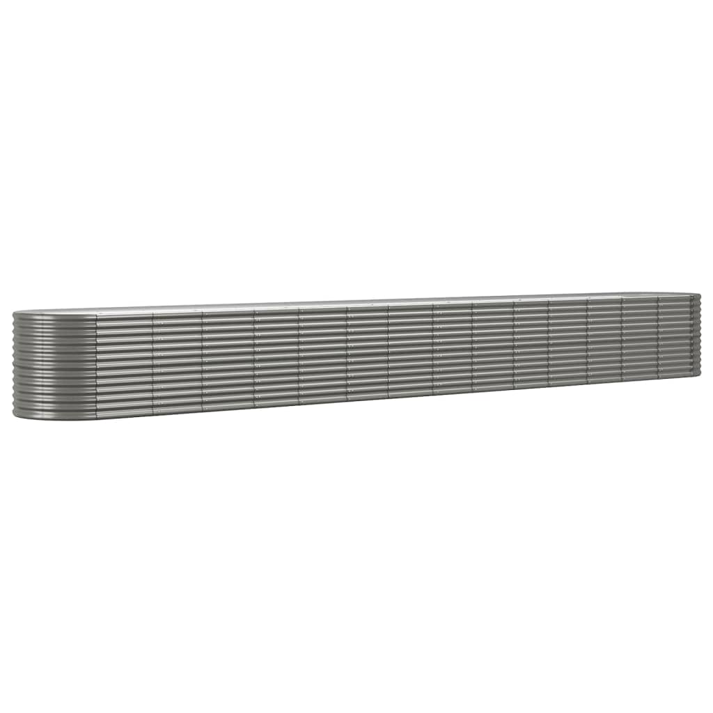 Plantenbak 620X80X68 Cm Gepoedercoat Staal Grijs