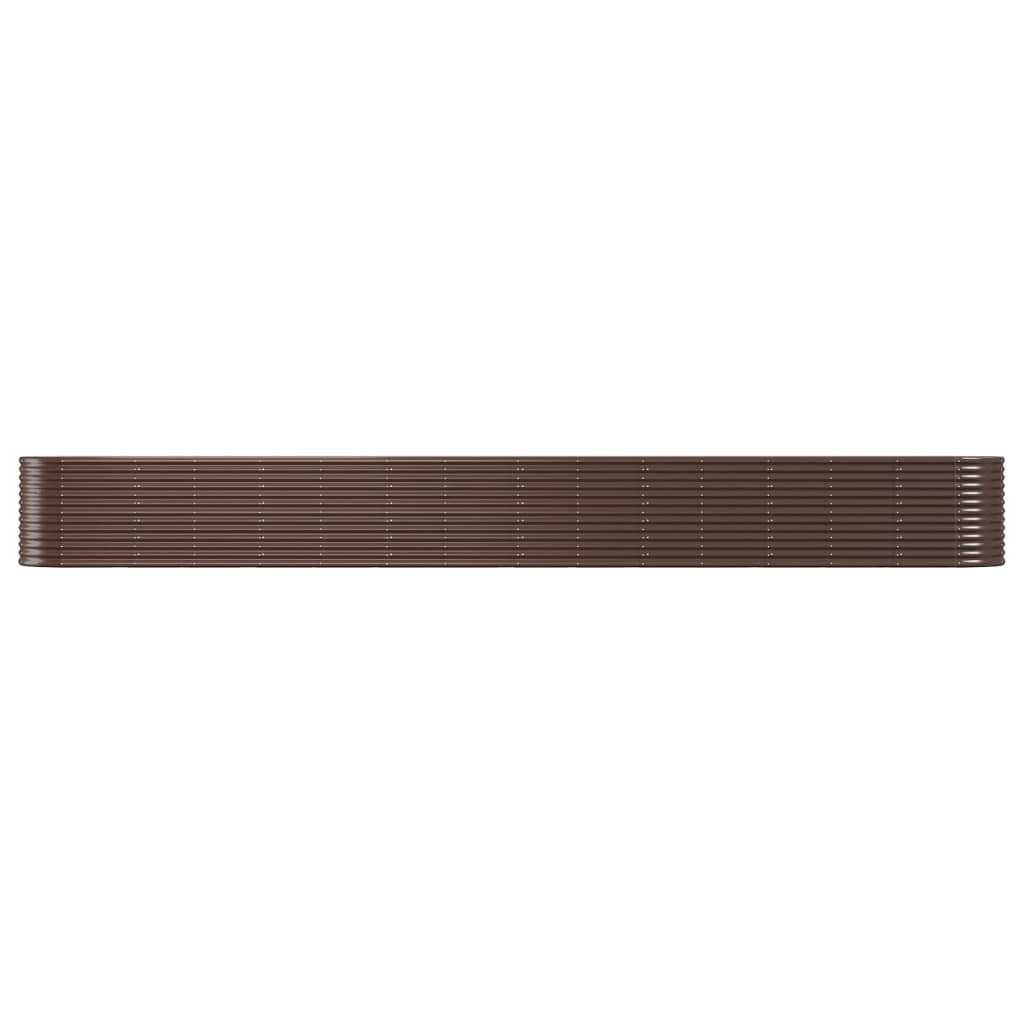 Plantenbak 620X80X68 Cm Gepoedercoat Staal Bruin
