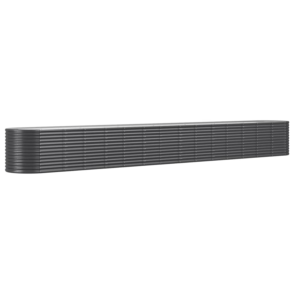 Plantenbak 620X80X68 Cm Gepoedercoat Staal Antracietkleurig