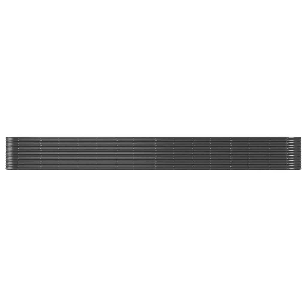 Plantenbak 620X80X68 Cm Gepoedercoat Staal Antracietkleurig