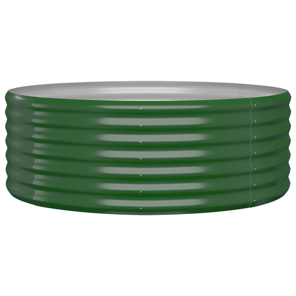 Plantenbak 100X100X36 Cm Gepoedercoat Staal Groen