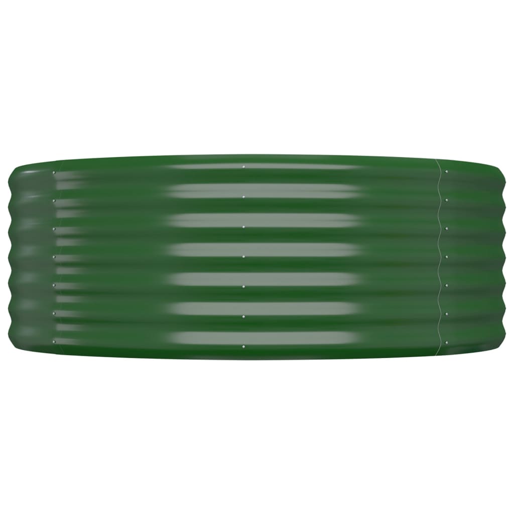 Plantenbak 100X100X36 Cm Gepoedercoat Staal Groen