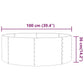 Plantenbak 100X100X36 Cm Gepoedercoat Staal Antracietkleurig