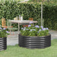 Plantenbak 100X100X36 Cm Gepoedercoat Staal Antracietkleurig