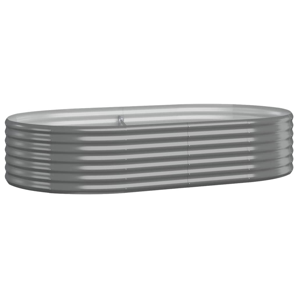 Plantenbak 175X100X36 Cm Gepoedercoat Staal Grijs