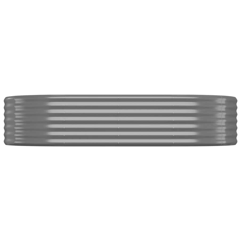 Plantenbak 175X100X36 Cm Gepoedercoat Staal Grijs