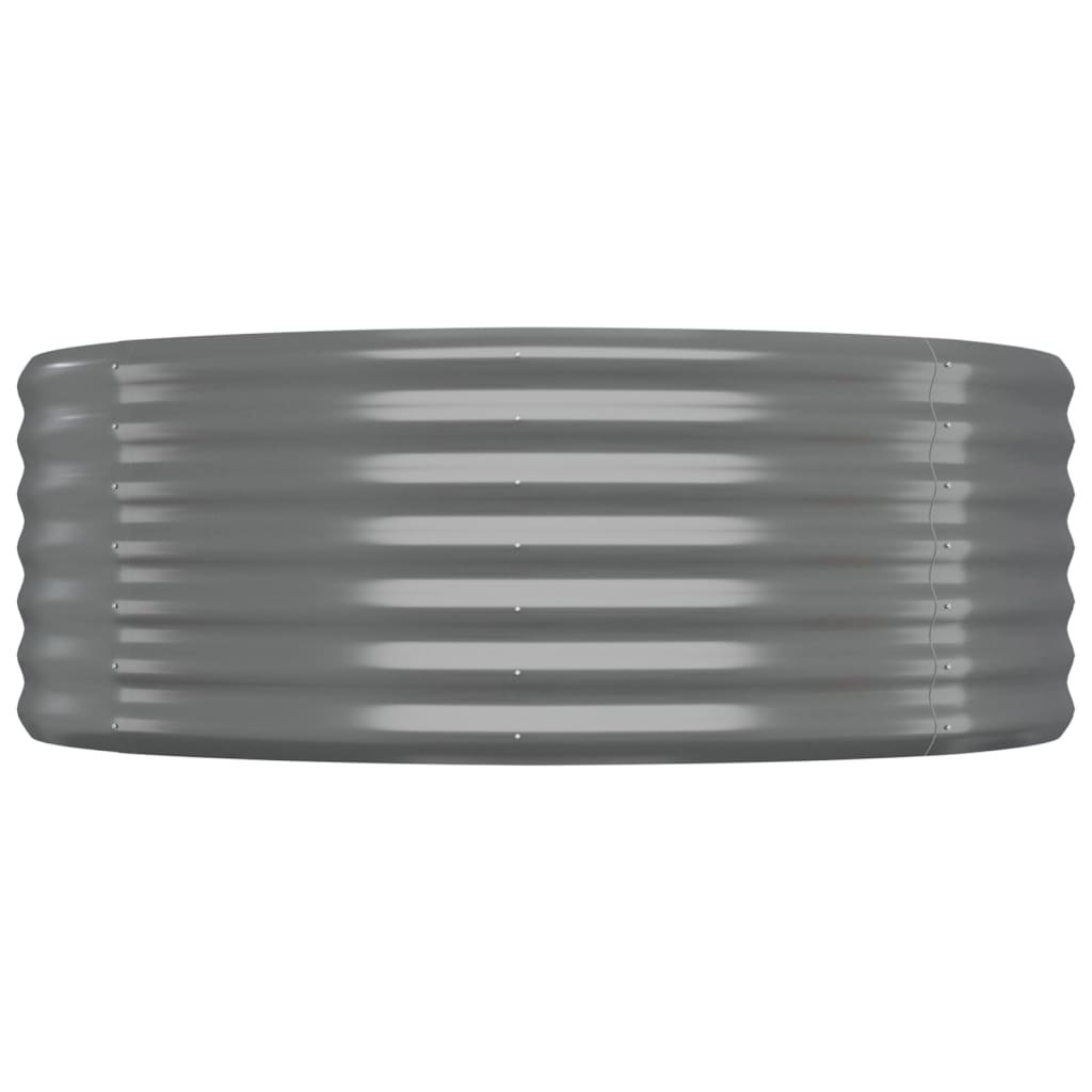 Plantenbak 175X100X36 Cm Gepoedercoat Staal Grijs