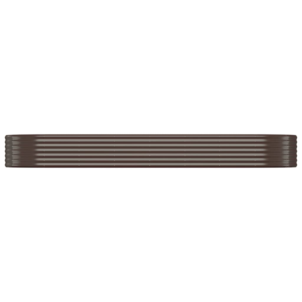 Plantenbak 322X100X36 Cm Gepoedercoat Staal Bruin