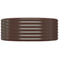 Plantenbak 322X100X36 Cm Gepoedercoat Staal Bruin