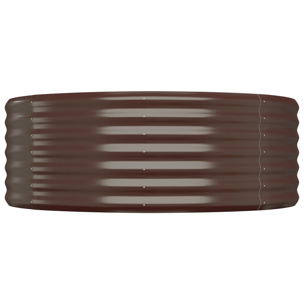 Plantenbak 322X100X36 Cm Gepoedercoat Staal Bruin