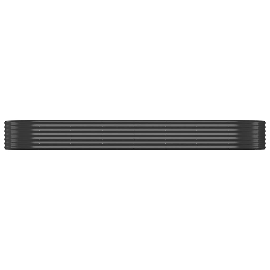 Plantenbak 322X100X36 Cm Gepoedercoat Staal Antracietkleurig