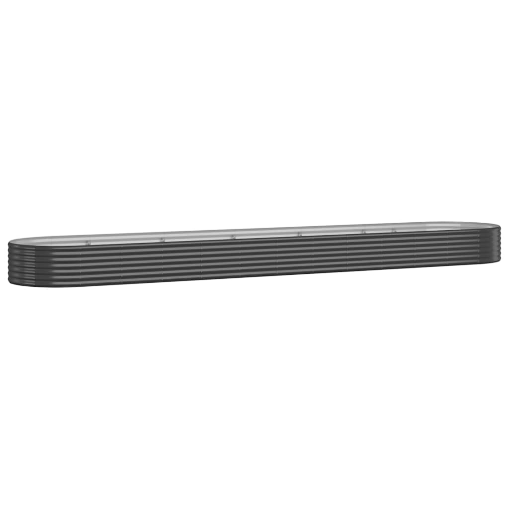 Plantenbak 507X100X36 Cm Gepoedercoat Staal Antracietkleurig