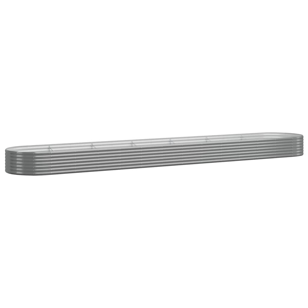 Plantenbak 544X100X36 Cm Gepoedercoat Staal Grijs