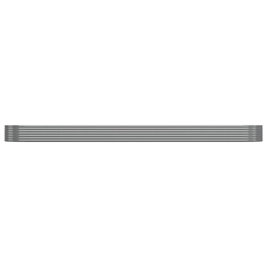 Plantenbak 544X100X36 Cm Gepoedercoat Staal Grijs