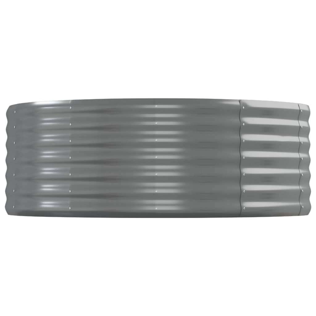 Plantenbak 544X100X36 Cm Gepoedercoat Staal Grijs