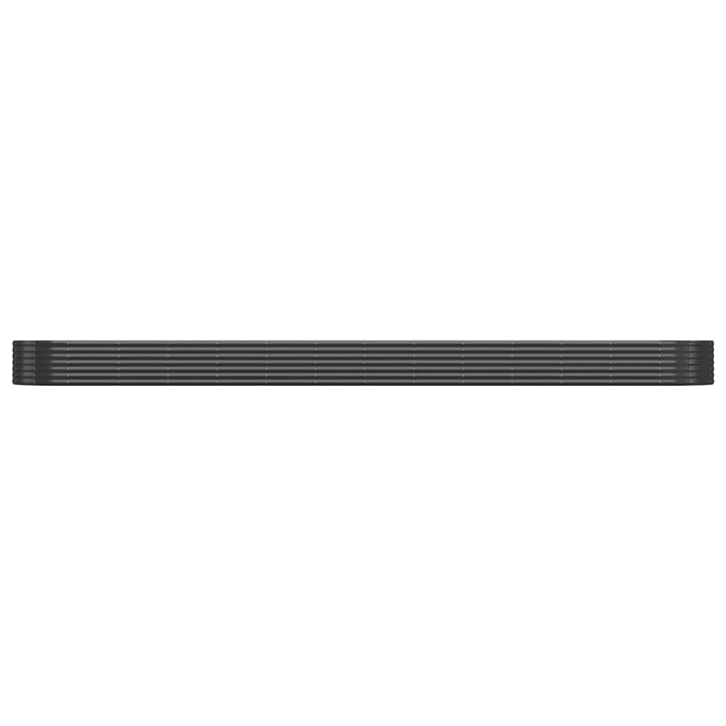 Plantenbak 544X100X36 Cm Gepoedercoat Staal Antracietkleurig
