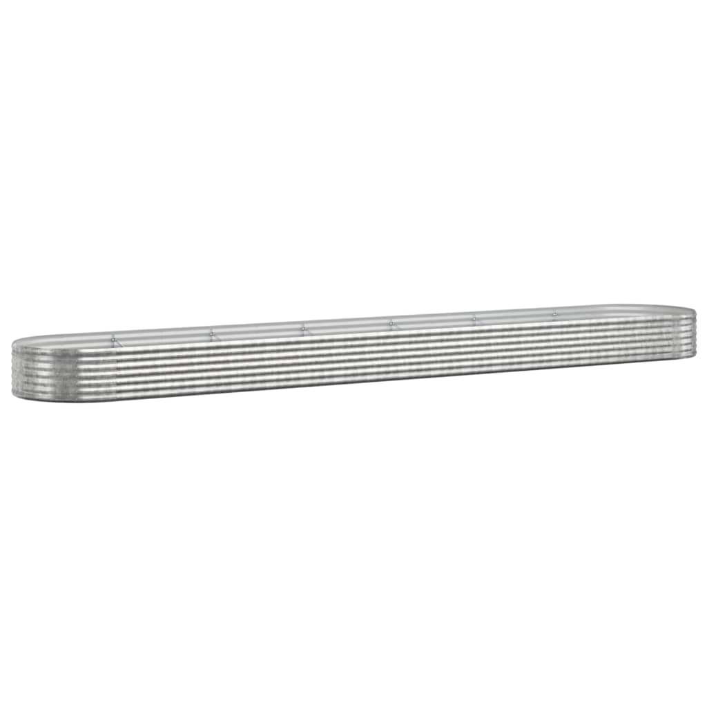 Plantenbak 544X100X36 Cm Gepoedercoat Staal Zilverkleurig