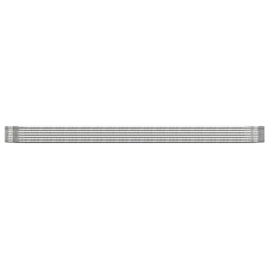 Plantenbak 544X100X36 Cm Gepoedercoat Staal Zilverkleurig