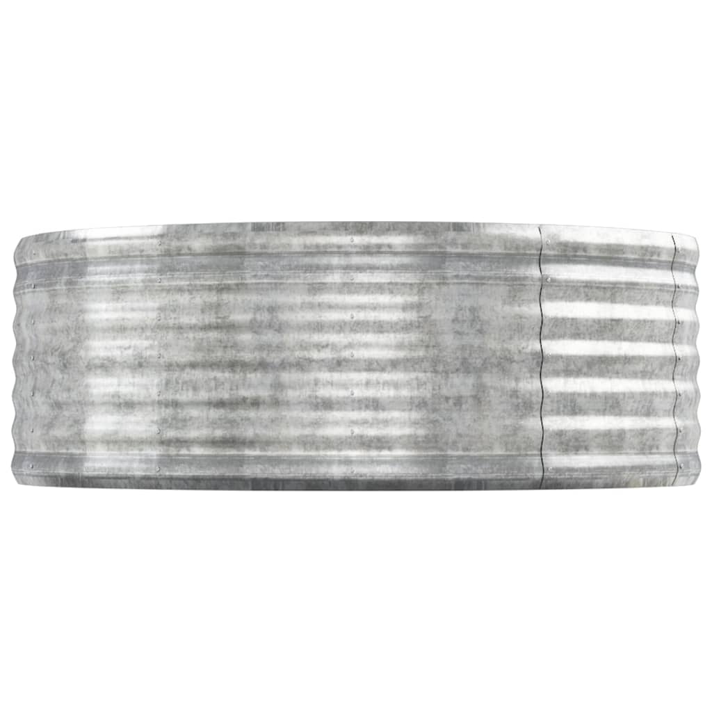Plantenbak 544X100X36 Cm Gepoedercoat Staal Zilverkleurig
