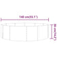 Plantenbak 140X140X36 Cm Gepoedercoat Staal Zilverkleurig