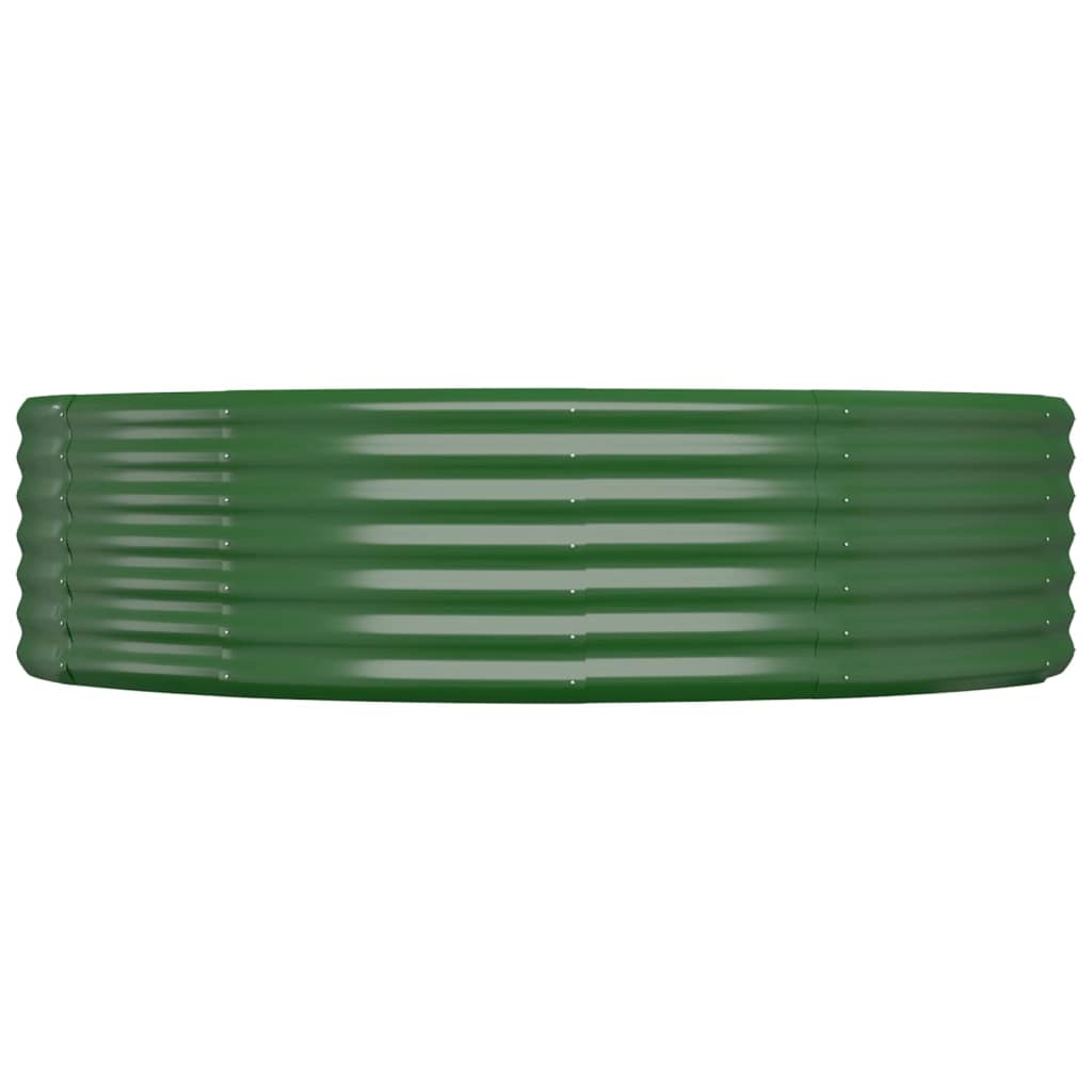 Plantenbak 214X140X36 Cm Gepoedercoat Staal Groen