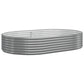 Plantenbak 214X140X36 Cm Gepoedercoat Staal Grijs