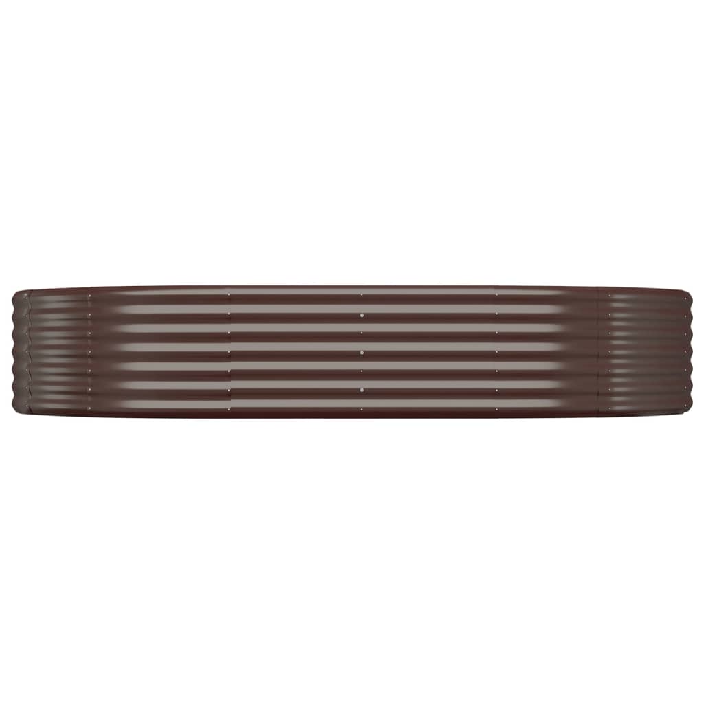 Plantenbak 214X140X36 Cm Gepoedercoat Staal Bruin
