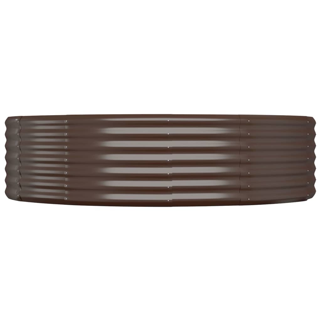 Plantenbak 214X140X36 Cm Gepoedercoat Staal Bruin